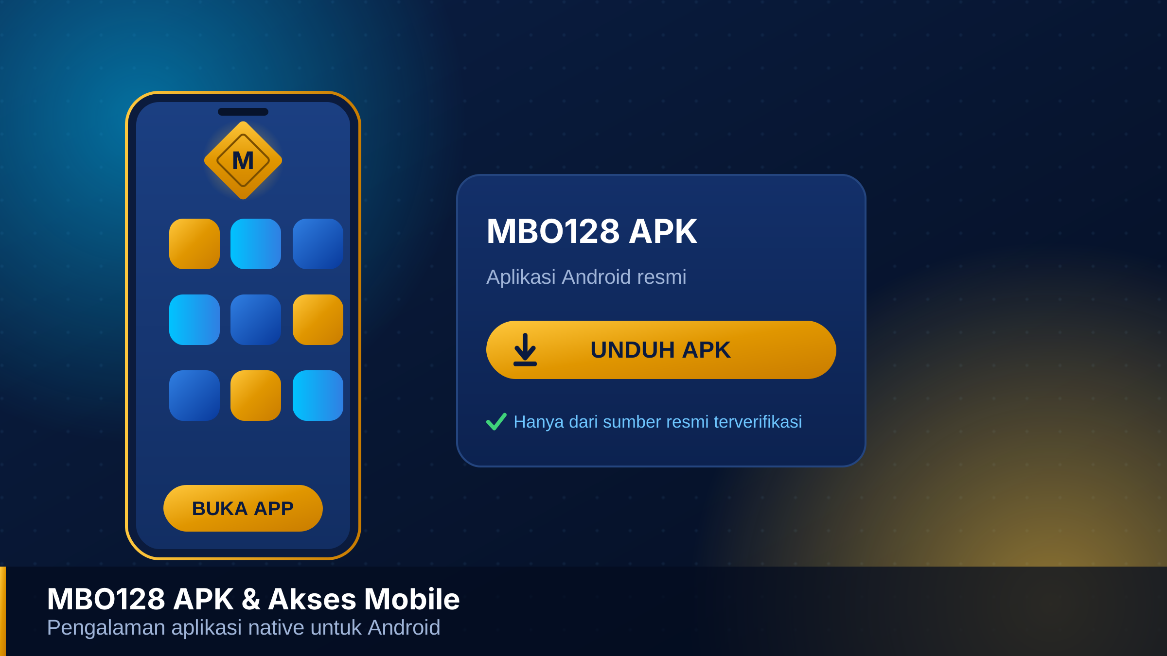 Antarmuka aplikasi mobile MBO128 di smartphone