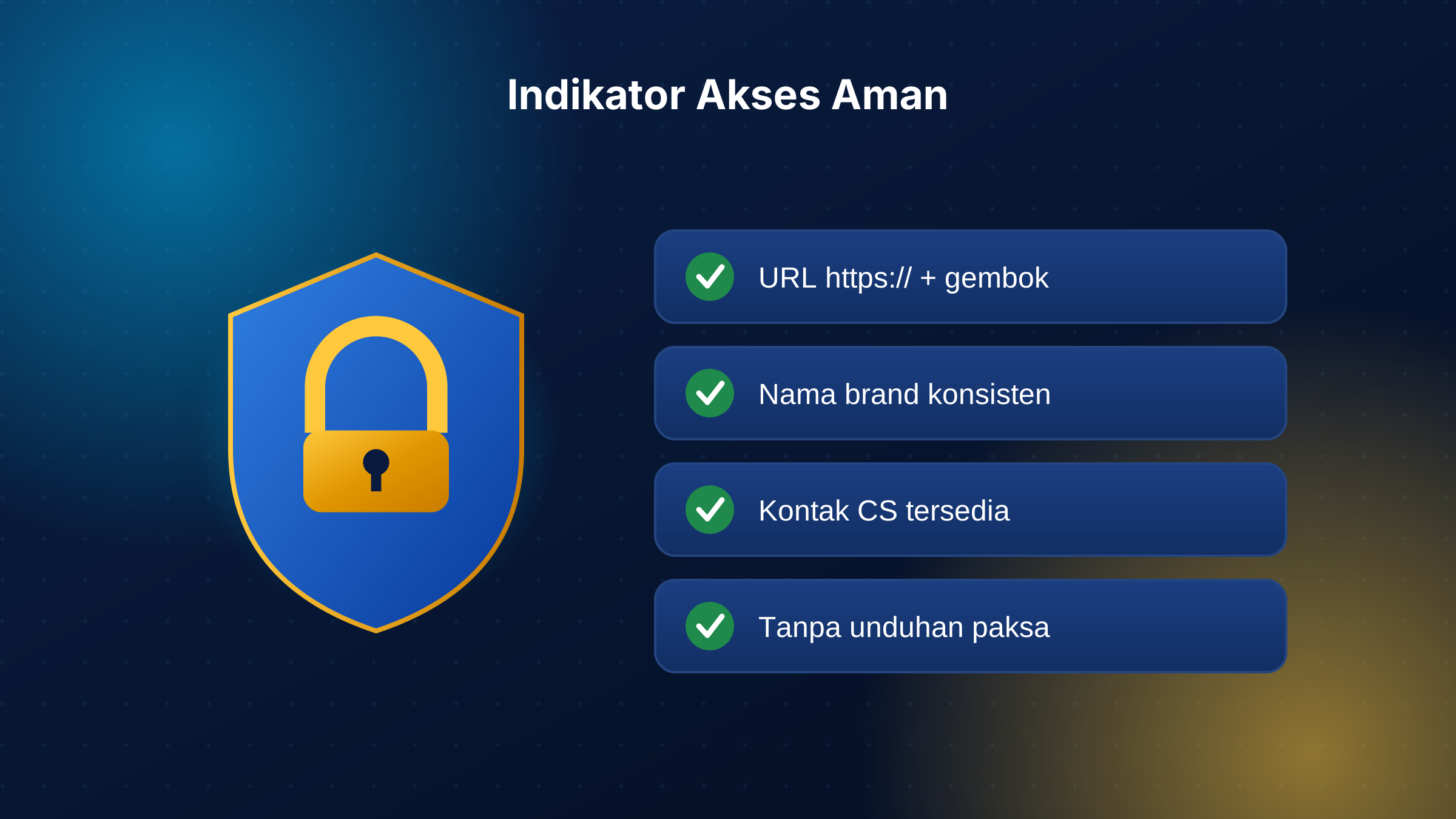 Indikator keamanan pada situs MBO128
